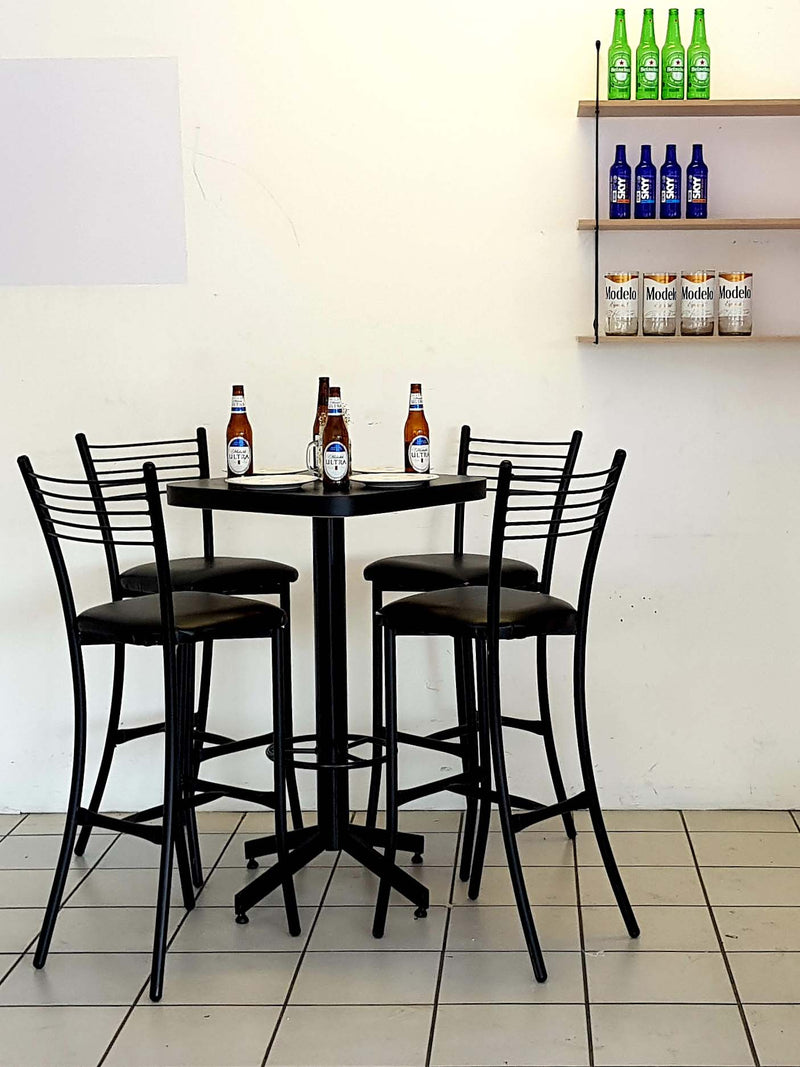 Mesa para restaurante formaica con 4 sillas Huracan 75C-12