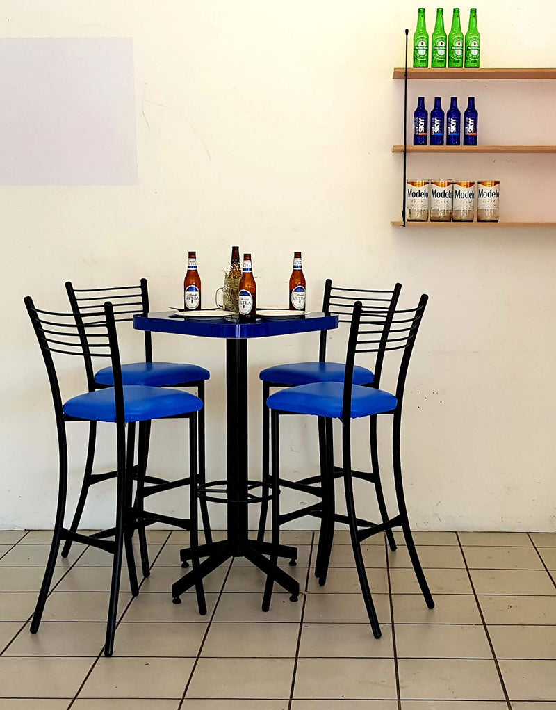 Mesa para restaurante formaica con 4 sillas Huracan 75C-15