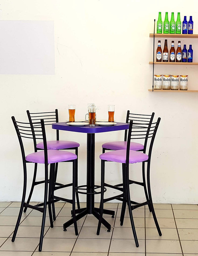 Mesa para restaurante formaica con 4 sillas Huracan 75C-17