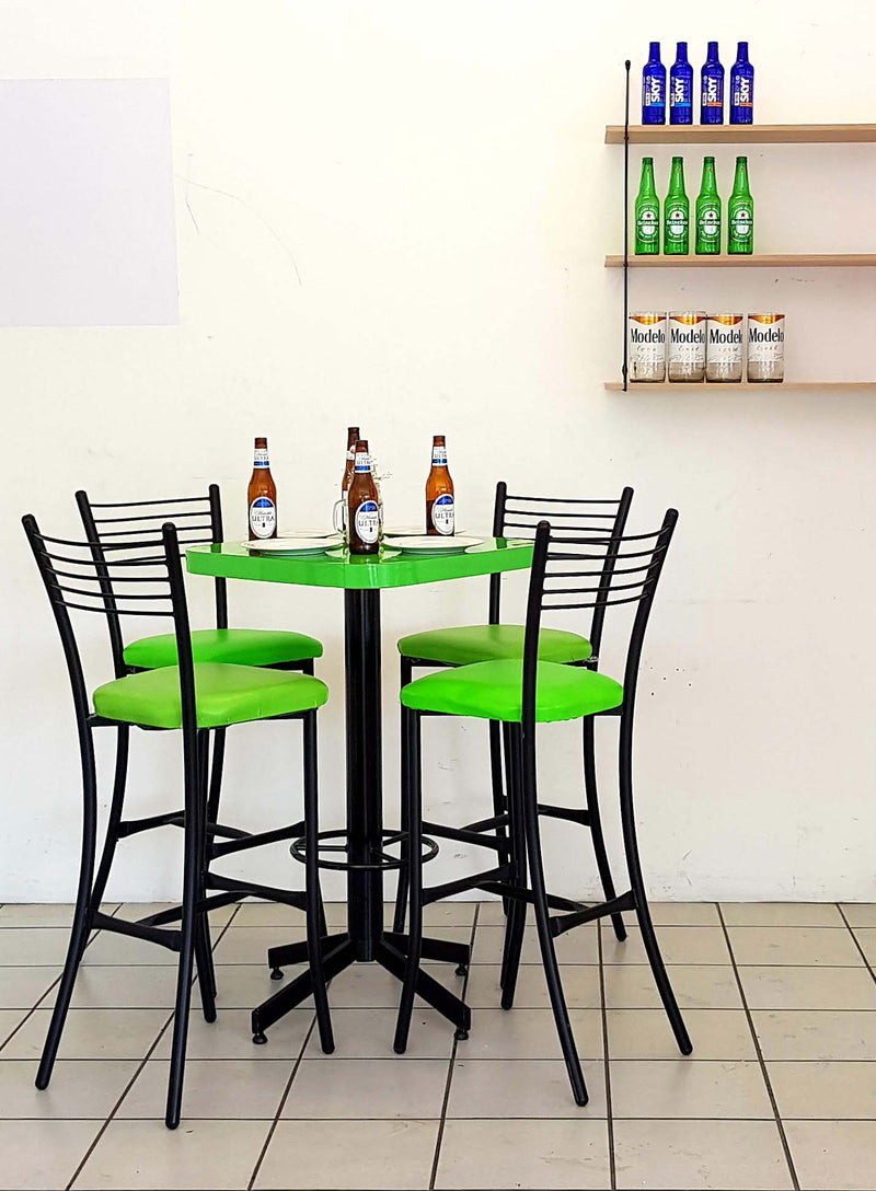 Mesa para restaurante formaica con 4 sillas Huracan 75C-19