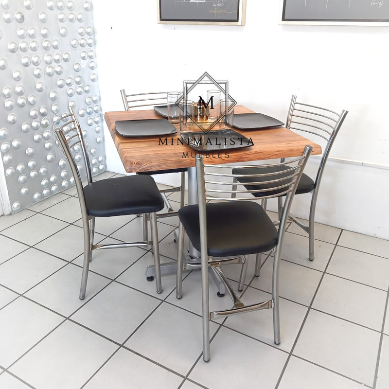 Mesa para Restaurante Estratificada para exterior 80 con 4 sillas Maria