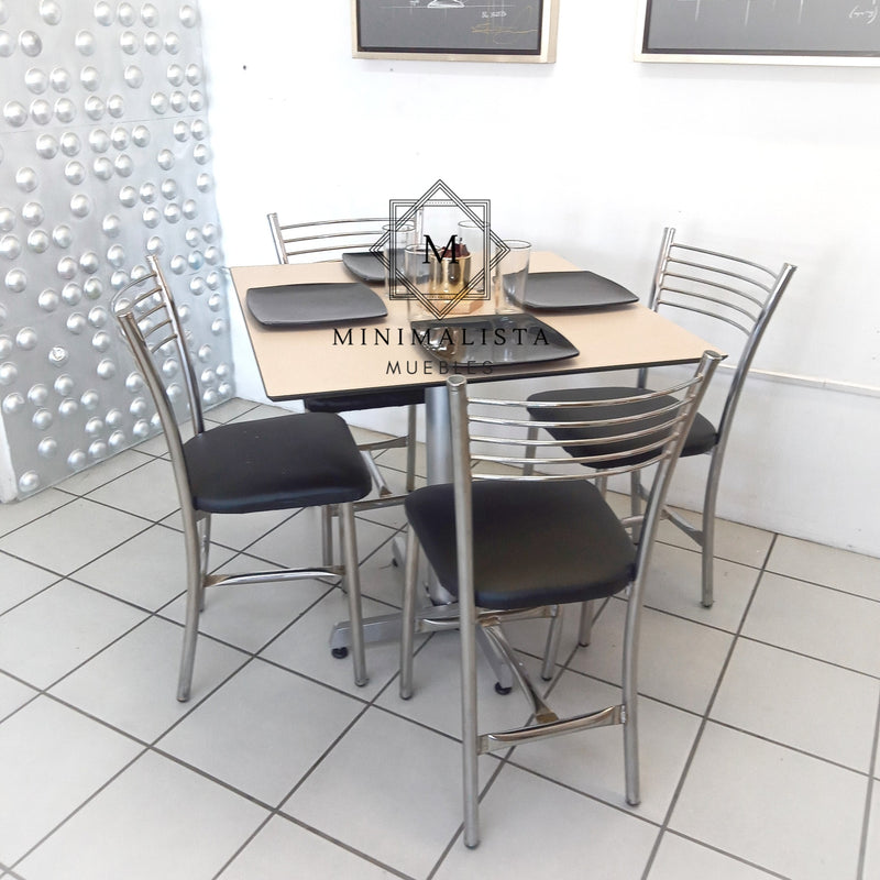 Mesa para Restaurante Thin para exterior 80 con 4 sillas Maria