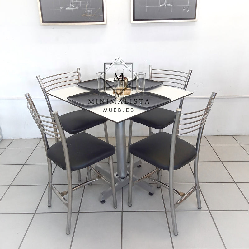 Mesa para Restaurante Thin para exterior 70 con 4 sillas Maria