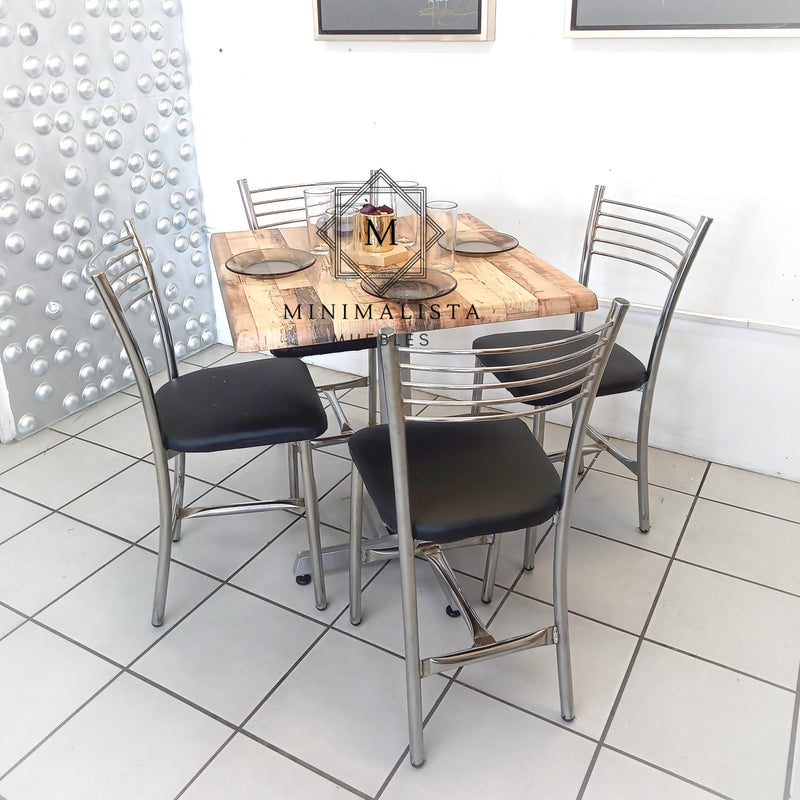 Mesa para Restaurante Estratificada para exterior 70 con 4 sillas Maria