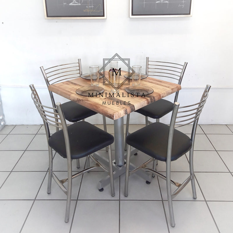 Mesa para Restaurante Estratificada para exterior 70 con 4 sillas Maria