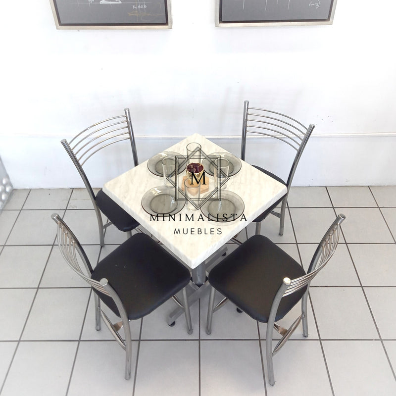 Mesa para Restaurante Estratificada para exterior 60 con 4 sillas Maria