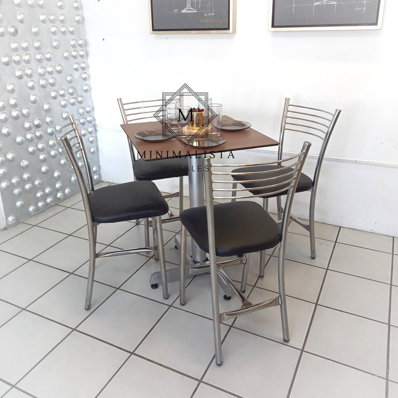 Mesa para Restaurante Thin para exterior 60 con 4 sillas Maria