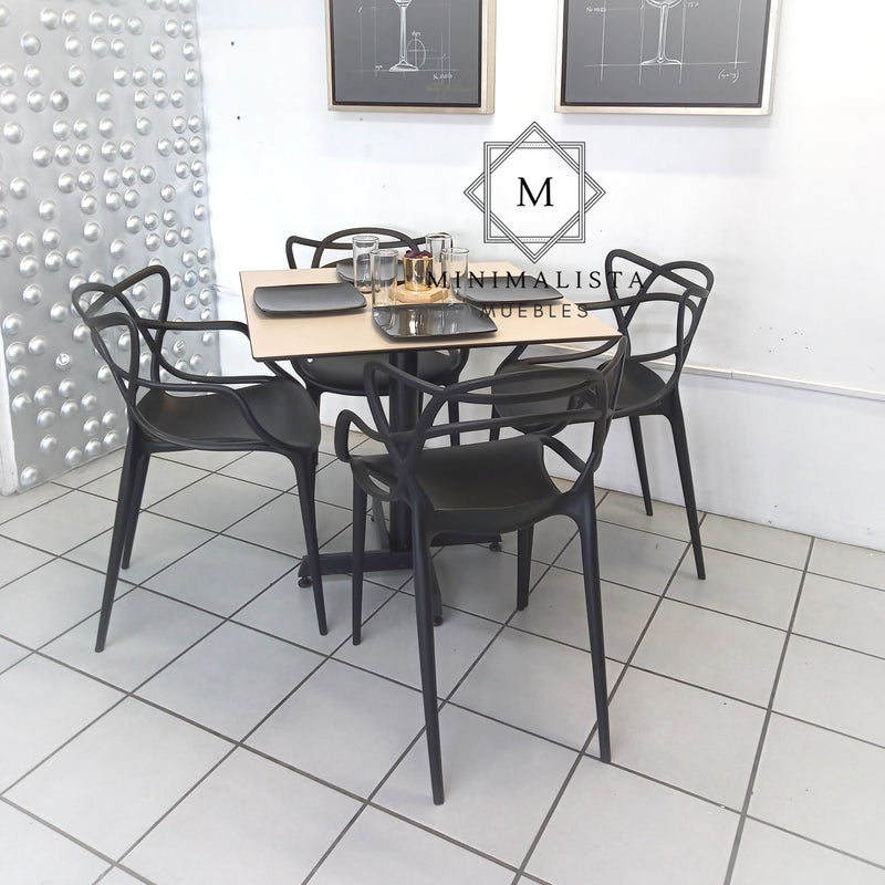 Mesa para Restaurante Thin para exterior 80 con 4 sillas Master