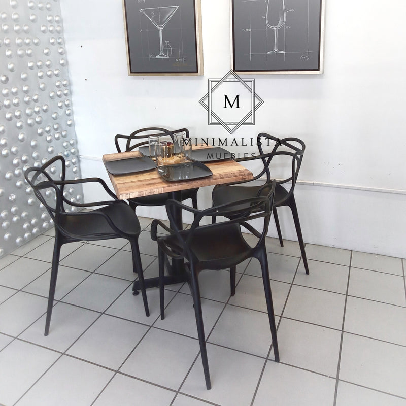 Mesa para Restaurante Estratificada para exterior 70 con 4 sillas Master