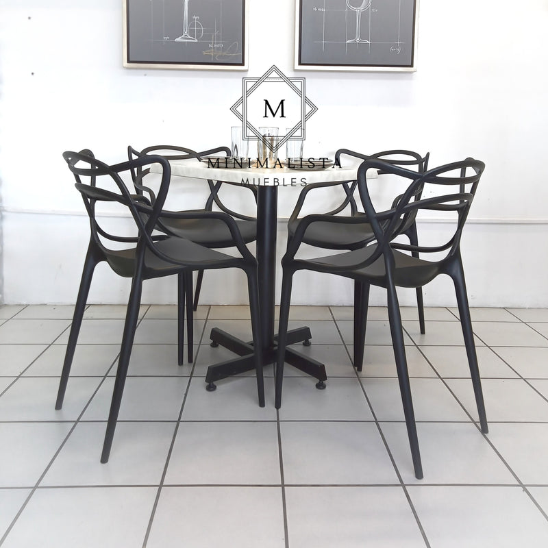 Mesa para Restaurante Estratificada para exterior 60 con 4 sillas Master
