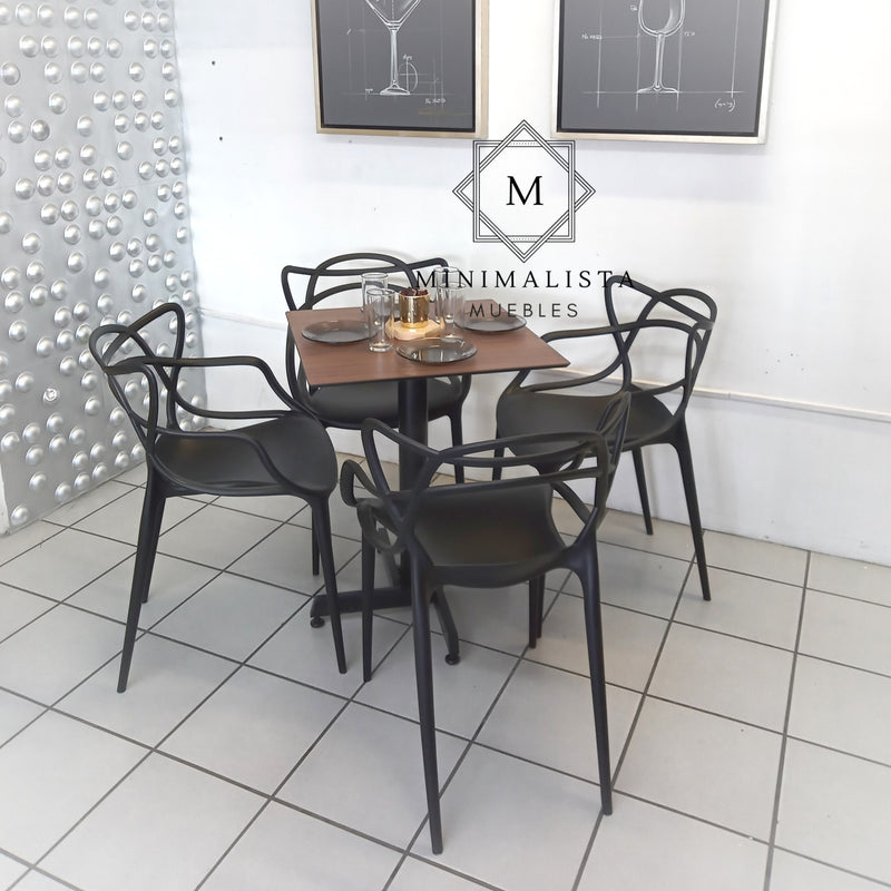 Mesa para Restaurante Thin para exterior 60 con 4 sillas Master