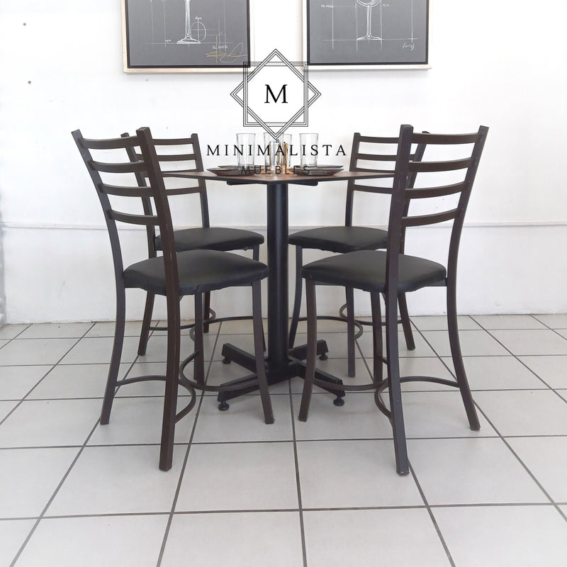 Mesa para Restaurante Thin para exterior 60 con 4 sillas Verano