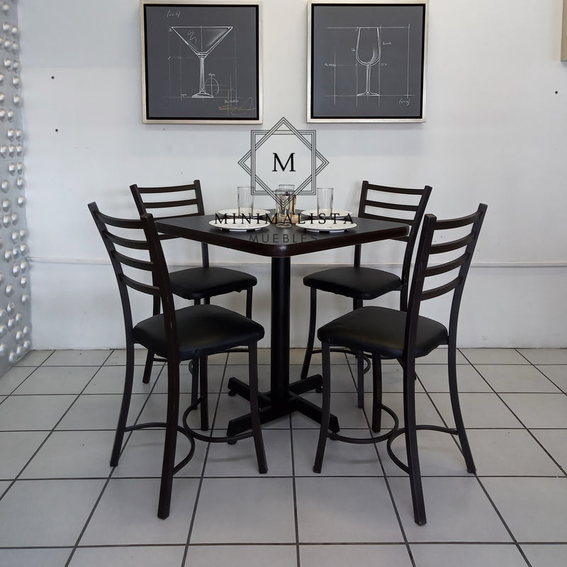 Mesa para Restaurante PVC con 4 sillas Verano