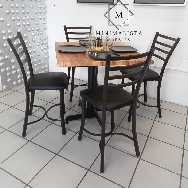 Mesa para Restaurante Estratificada para exterior 80 con 4 sillas Verano