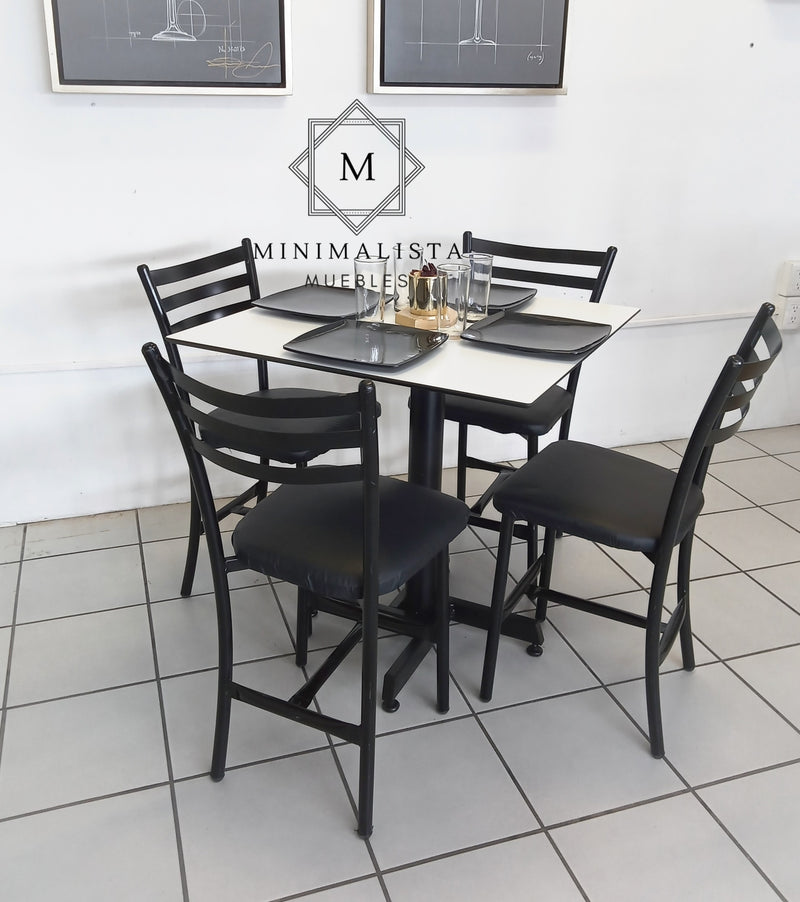Mesa para Restaurante Thin para exterior 70 con 4 sillas Primavera