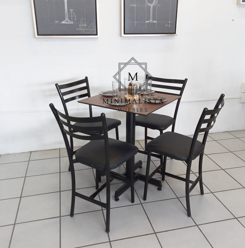 Mesa para Restaurante Thin para exterior 60 con 4 sillas Primavera