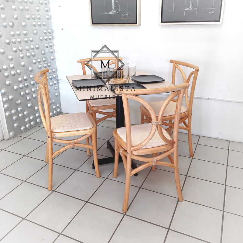 Mesa para Restaurante Thin para exterior 80 con 4 sillas Cian MD