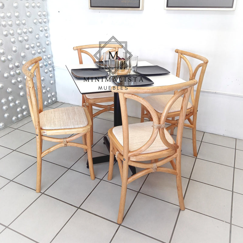 Mesa para Restaurante Thin para exterior 70 con 4 sillas Cian MD