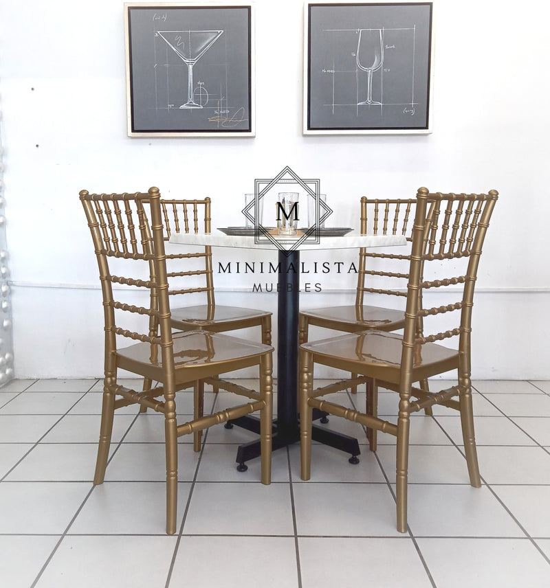 Mesa para Restaurante Estratificada para exterior 60 con 4 sillas Julie