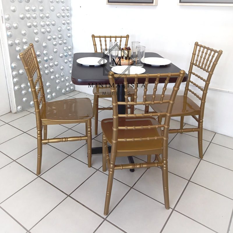 Mesa para restaurante PVC con 4 sillas Julie