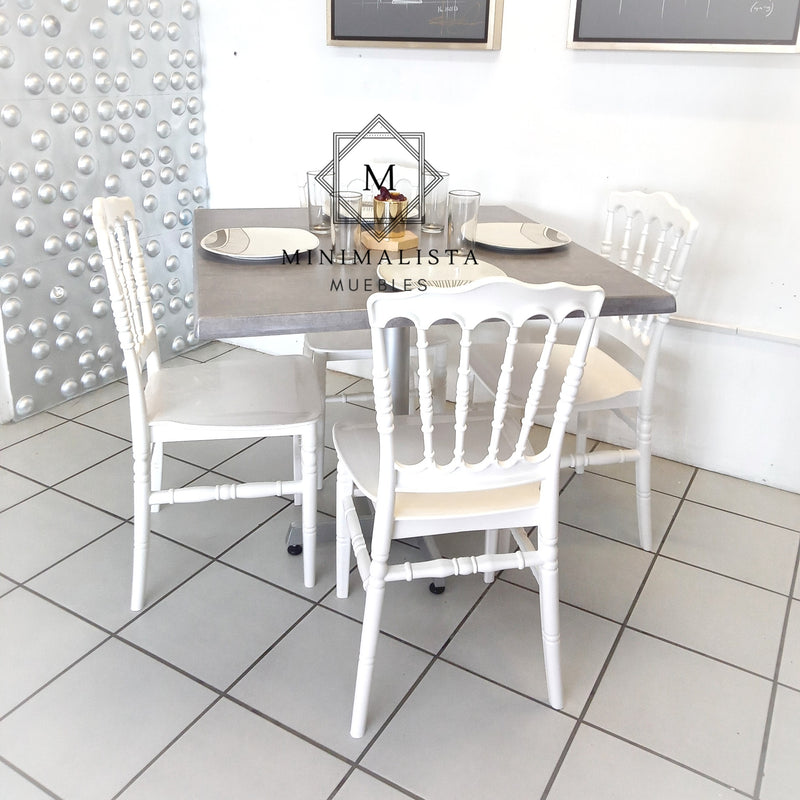 Mesa para Restaurante Estratificada para exterior 90C con 4 sillas Grecia