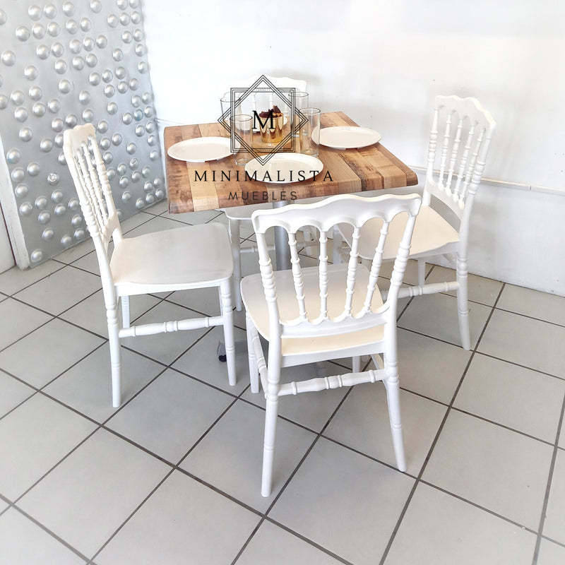 Mesa para Restaurante Estratificada para exterior 70 con 4 sillas Grecia