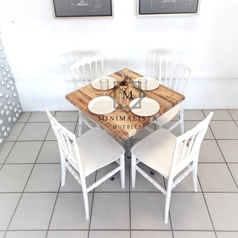Mesa para Restaurante Estratificada para exterior 70 con 4 sillas Grecia