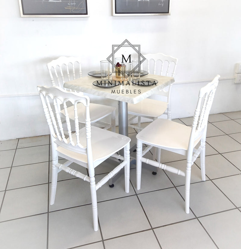 Mesa para Restaurante Estratificada para exterior 60 con 4 sillas Grecia