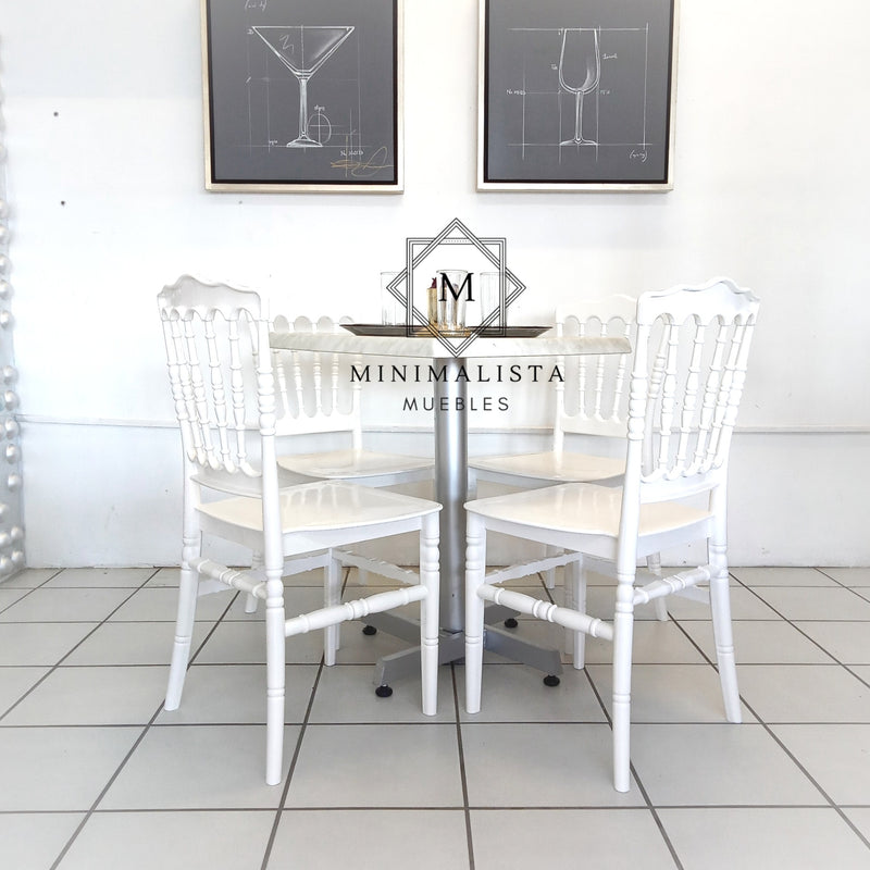 Mesa para Restaurante Estratificada para exterior 60 con 4 sillas Grecia