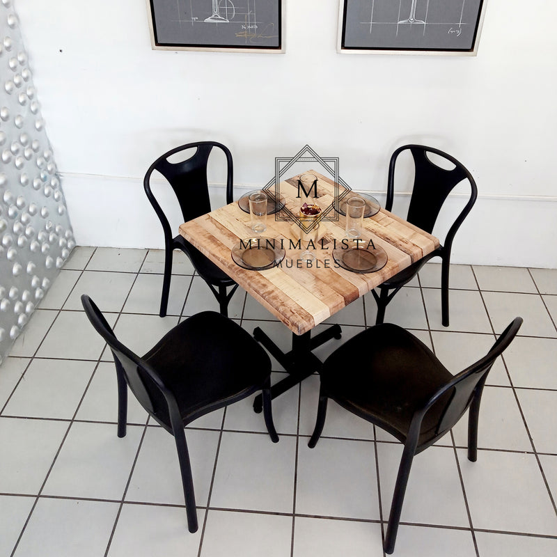 Mesa para Restaurante Estratificada para exterior 70 con 4 sillas Sarah