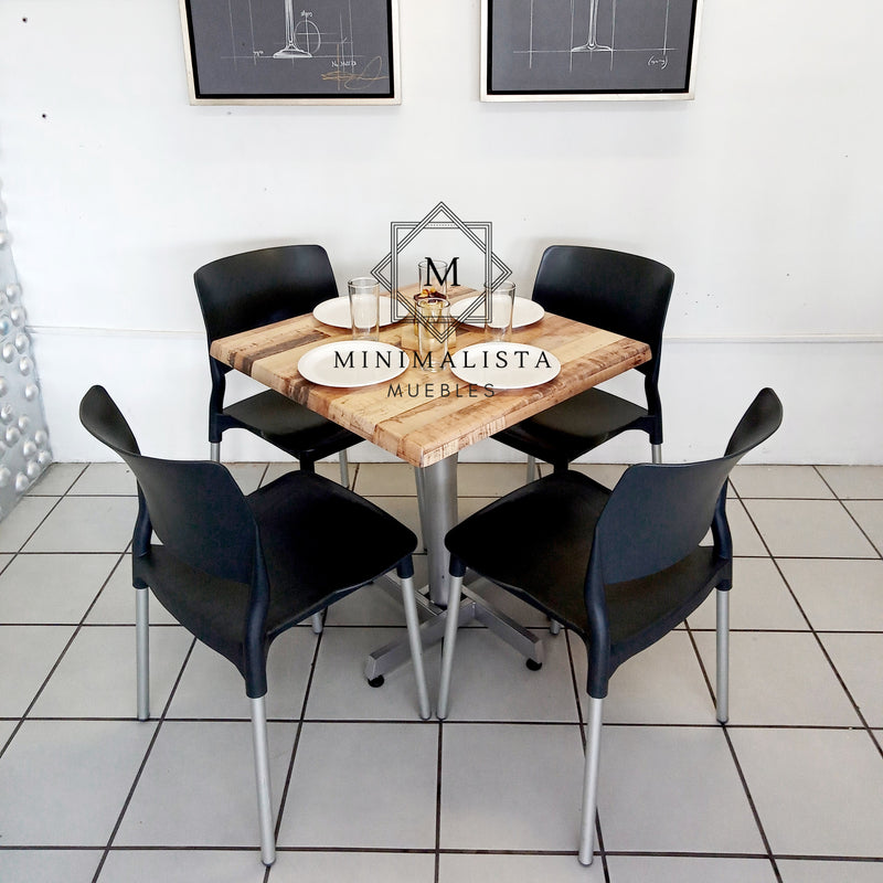 Mesa para Restaurante Estratificada para exterior 70 con 4 sillas Frida