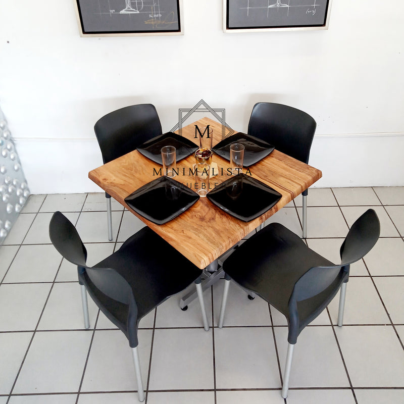 Mesa para Restaurante Estratificada para exterior 60 con 4 sillas Frida