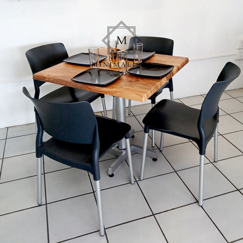 Mesa para Restaurante Estratificada para exterior 60 con 4 sillas Frida