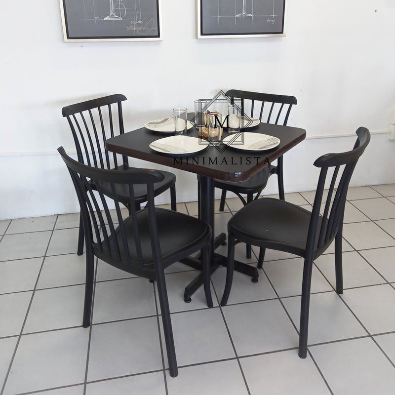 Mesa para Restaurante PVC con 4 sillas Aurora