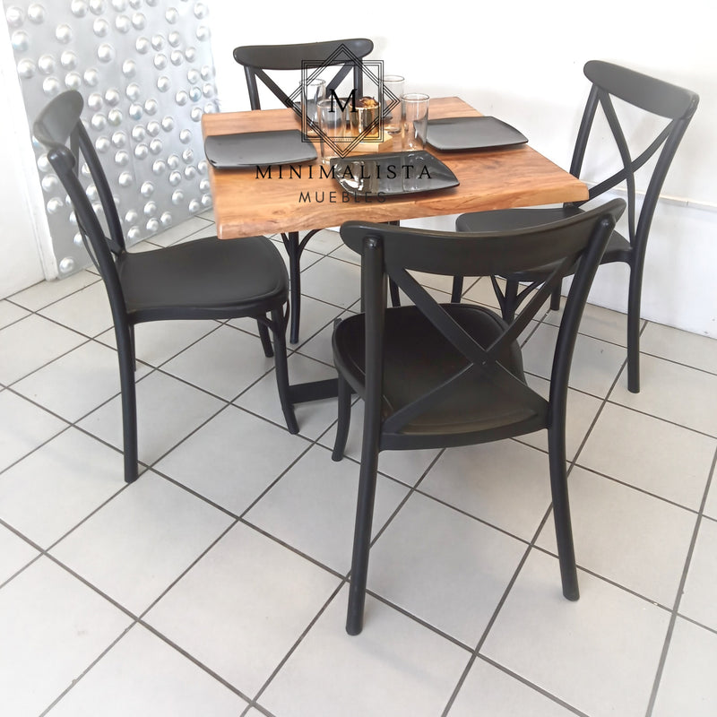 Mesa para Restaurante Estratificada para exterior 80 con 4 sillas Diana PP