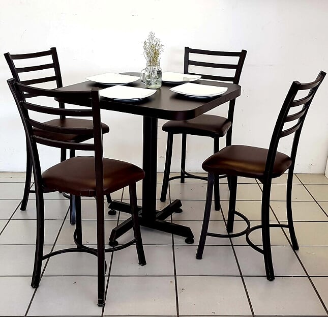 Mesa para restaurante formaica con 4 sillas Verano-11