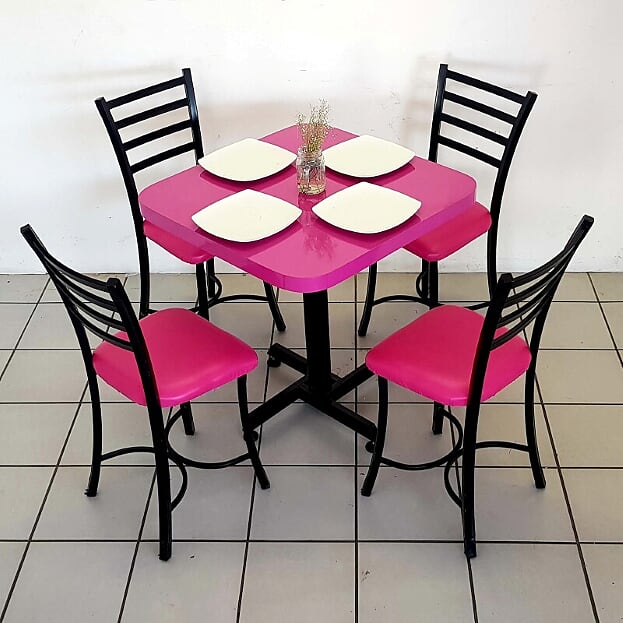 Mesa para restaurante formaica con 4 sillas Verano-20