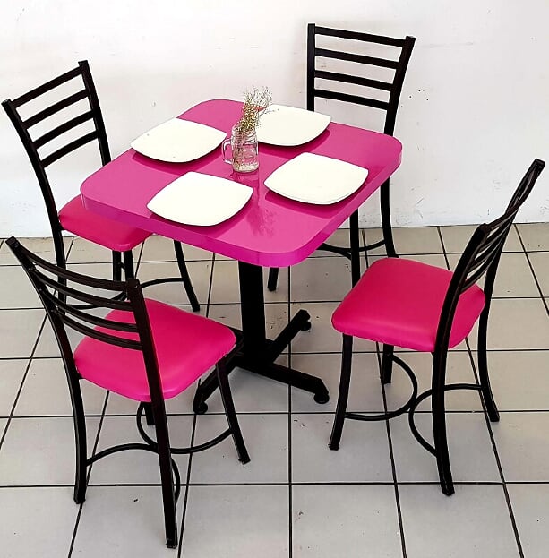 Mesa para restaurante formaica con 4 sillas Verano-10