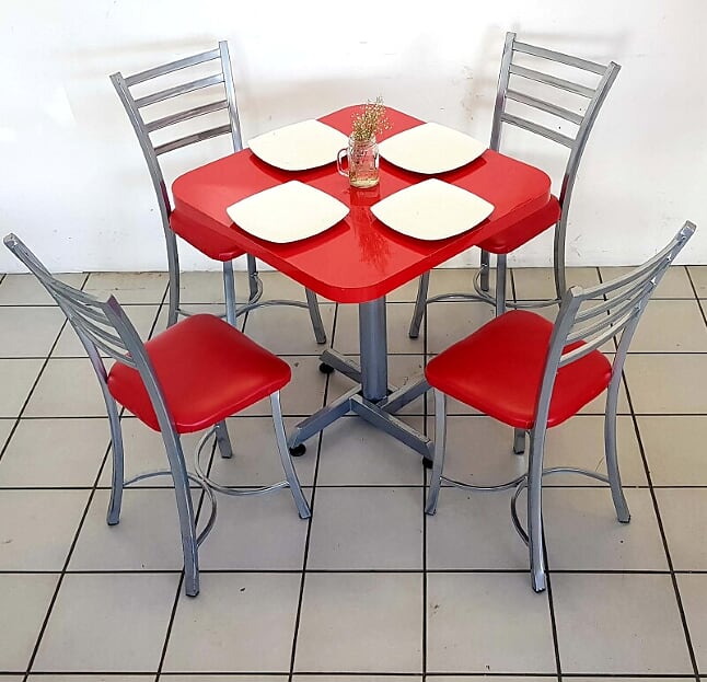 Mesa para restaurante formaica con 4 sillas Verano-28
