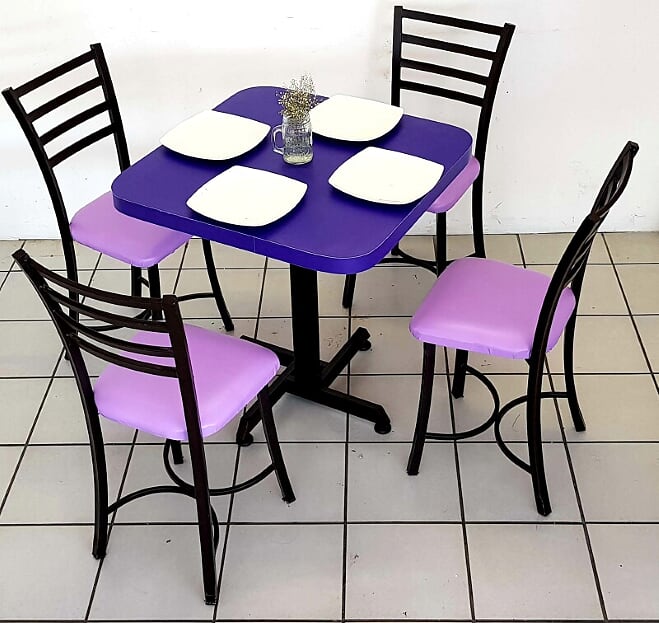 Mesa para restaurante formaica con 4 sillas Verano-9