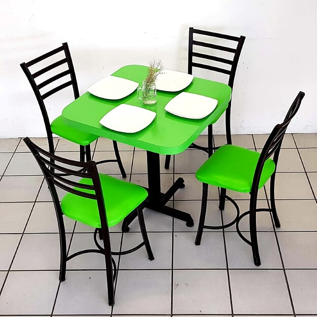 Mesa para restaurante formaica con 4 sillas Verano-8