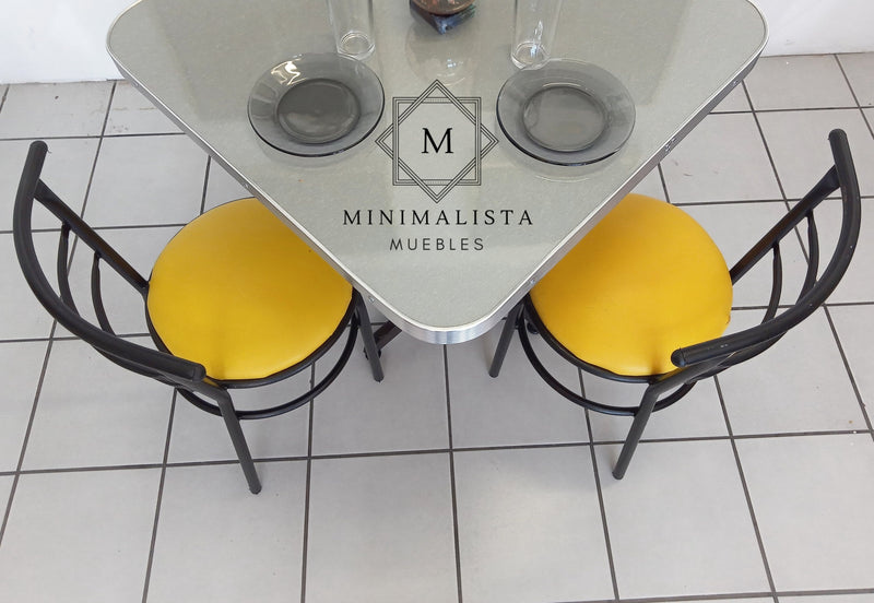 Mesa para Restaurante Aluminio con 4 sillas Chabely