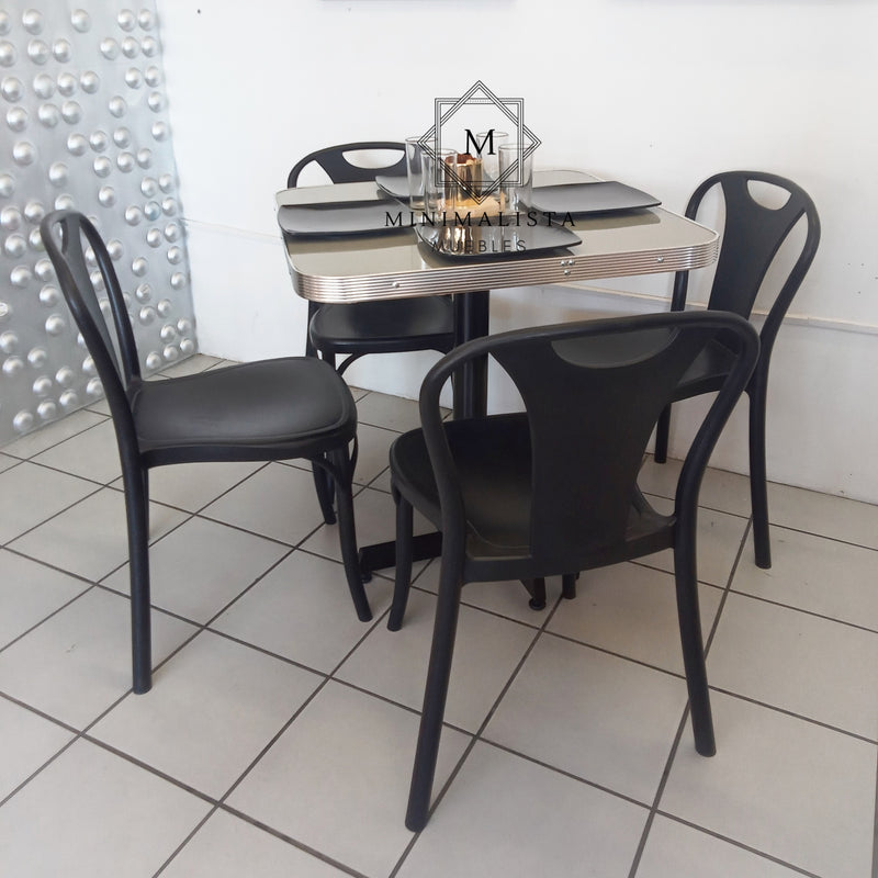 Mesa para Restaurante Aluminio con 4 sillas Sarah