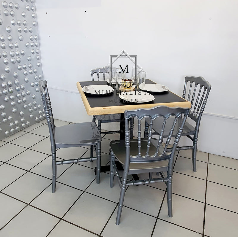 Mesa para Restaurante Emboquillada con 4 sillas Grecia