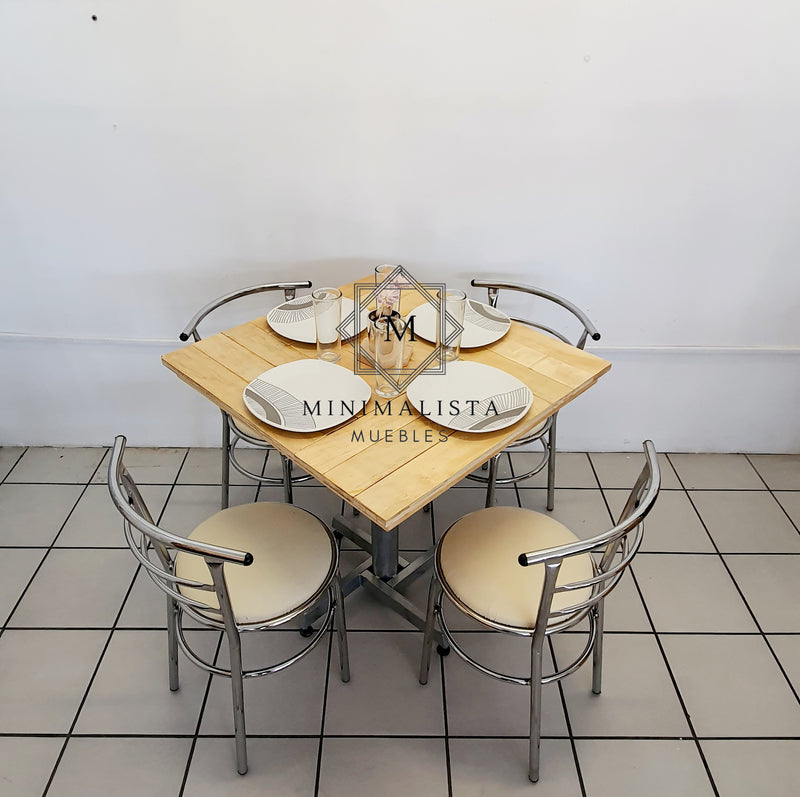 Mesa para Restaurante Campestre con 4 sillas Chabely
