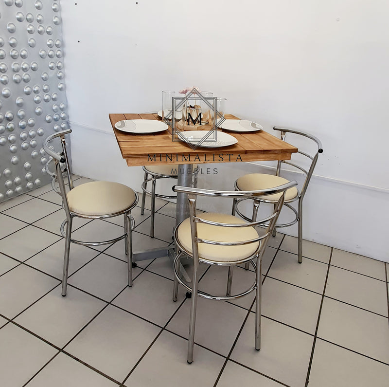 Mesa para Restaurante Campestre con 4 sillas Chabely