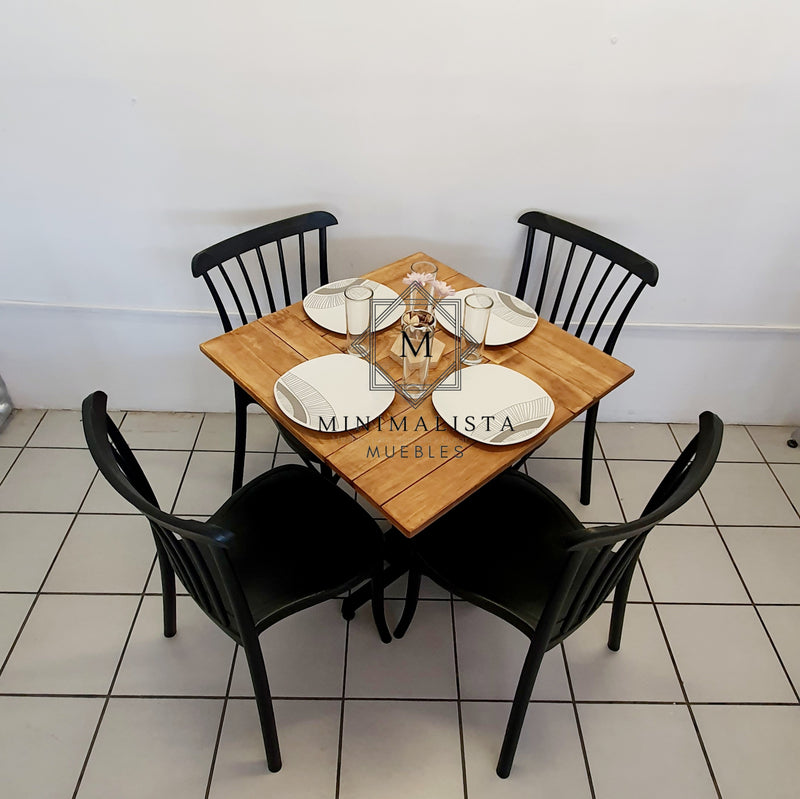 Mesa para Restaurante Campestre con 4 sillas Aurora