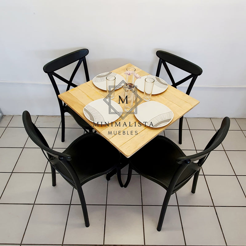 Mesa para Restaurante Campestre con 4 sillas Diana PP