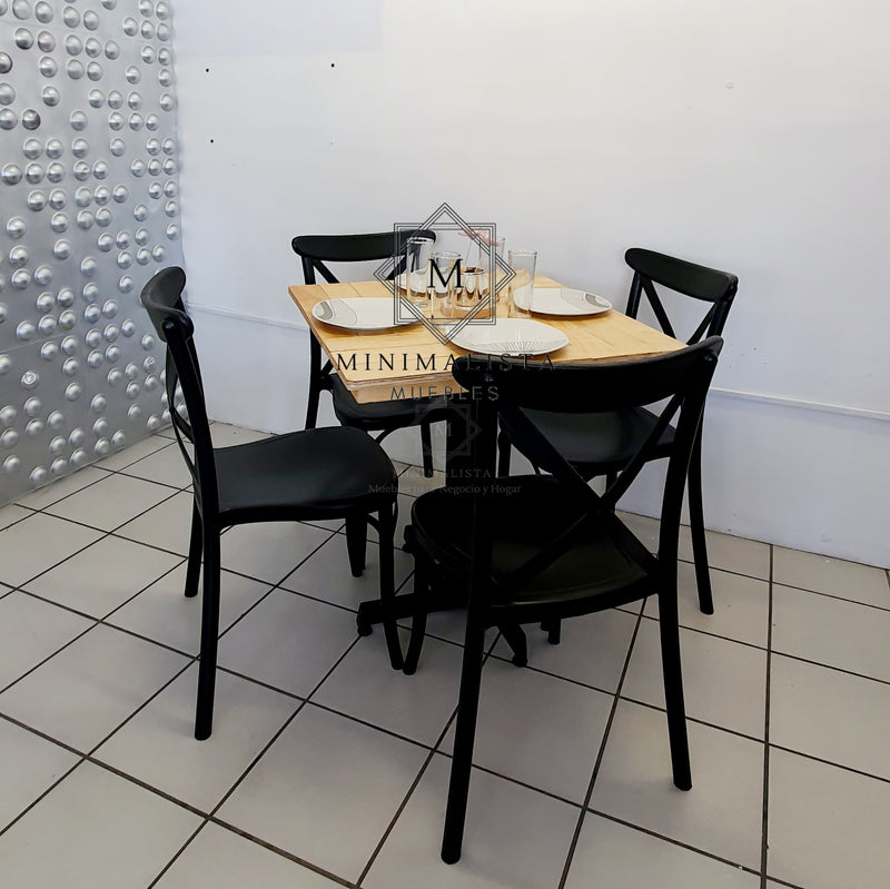 Mesa para Restaurante Campestre con 4 sillas Diana PP