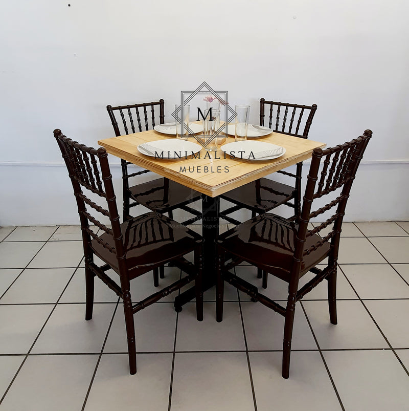 Mesa para Restaurante Campestre con 4 sillas Julie